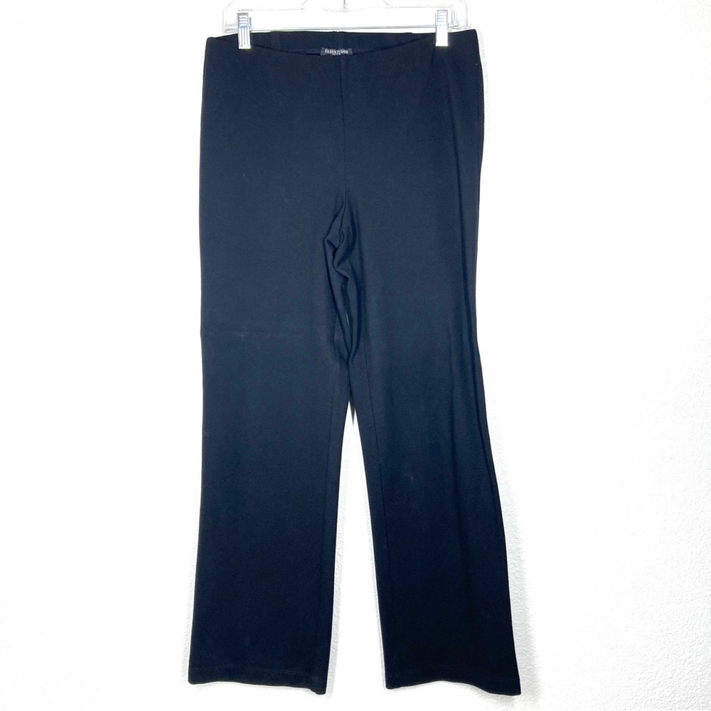 Eileen Fisher Straight Leg Pull On Pants Medium petite Minimalist Viscose
